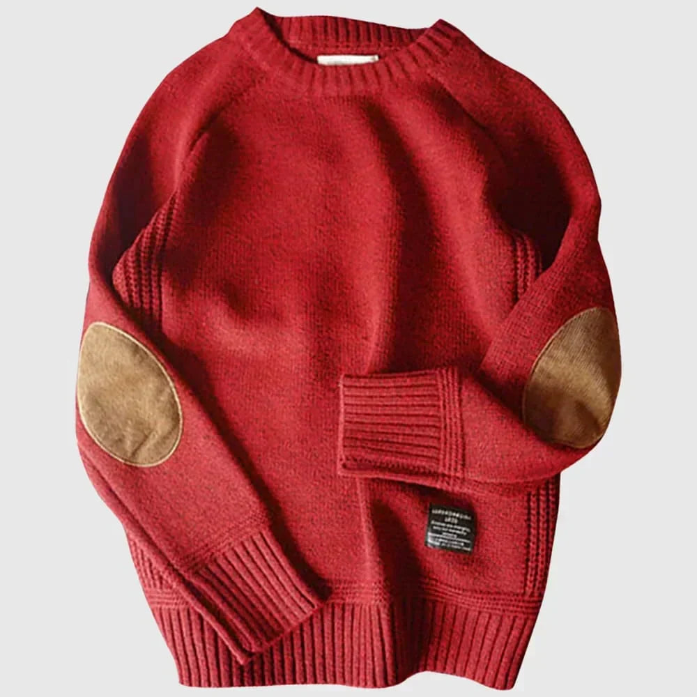 Brennan | Classic Elbow-Patch Knit Sweater