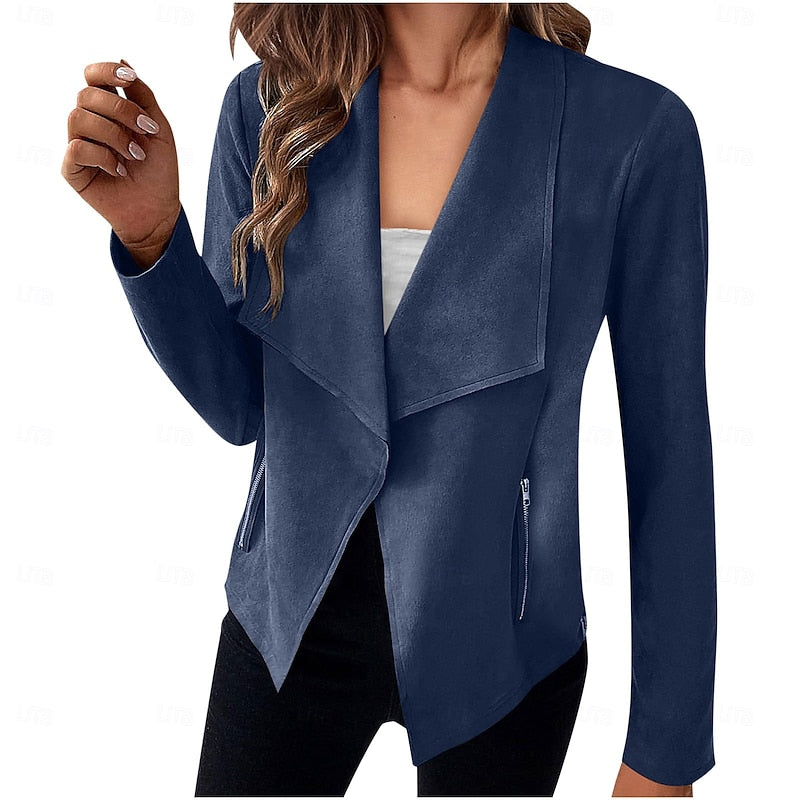 Sloane | Draped Open-Front Jacket