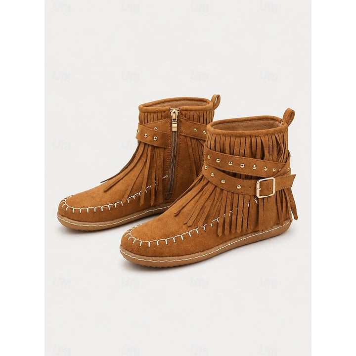 Adele | Fringe Moccasin Ankle Boots