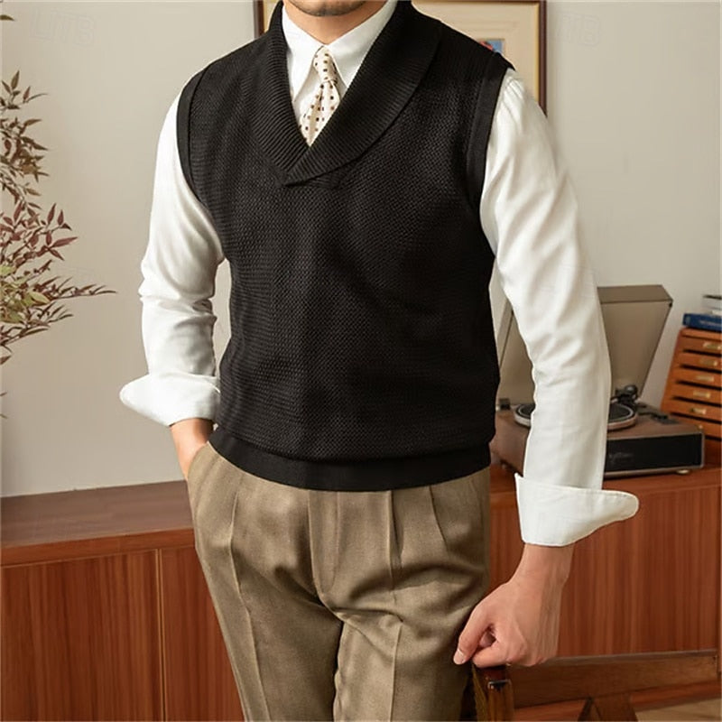 Hugo | Shawl Collar Sweater Vest