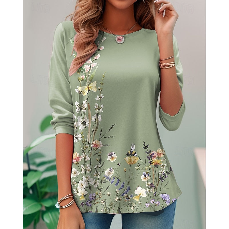 Faye | Floral Long-Sleeve Top
