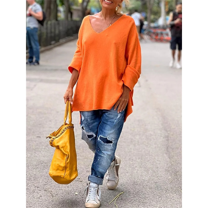 Camille | Relaxed V-Neck Pullover