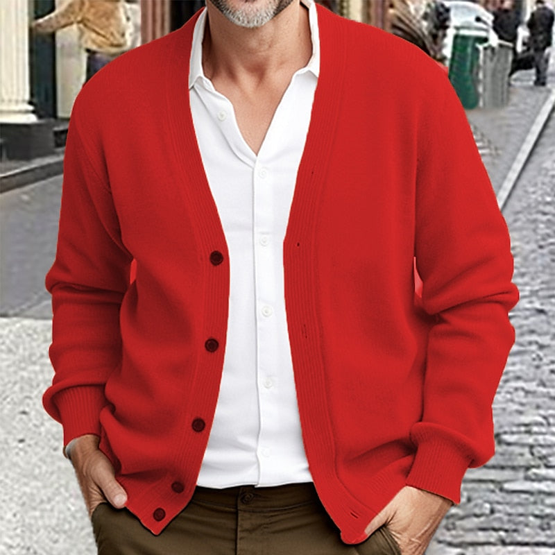 Nathanael | Christmas Button-Up Cardigan