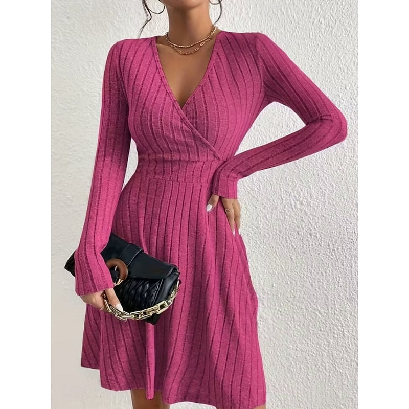 Serena | Elegant Wrap-Front A-Line Dress