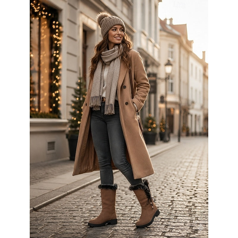 Aurora | Fur-Trimmed Knee-High Winter Boots