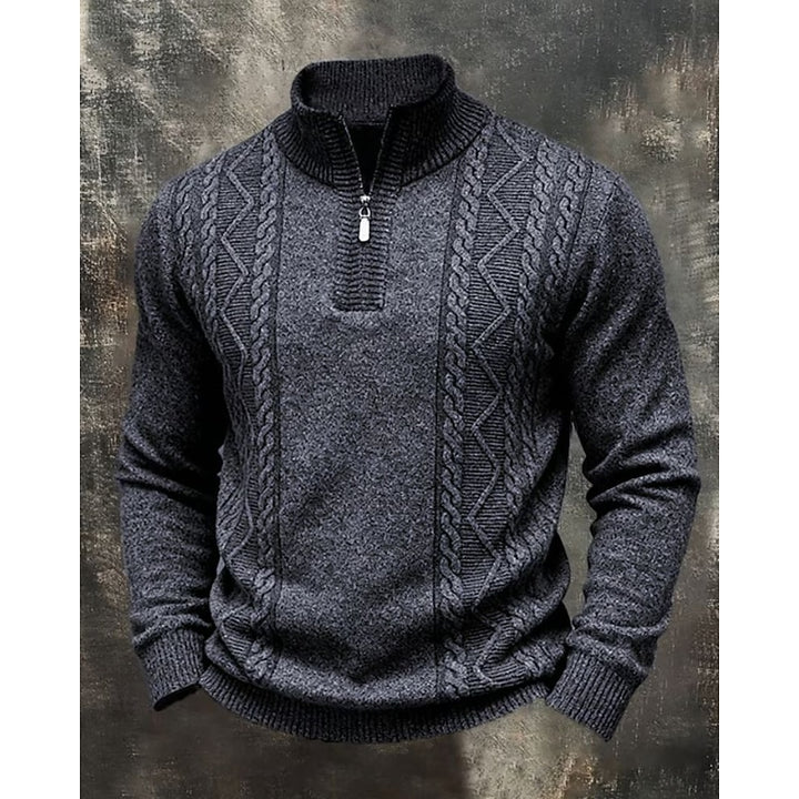 Callum | Textured Quarter-Zip Sweater