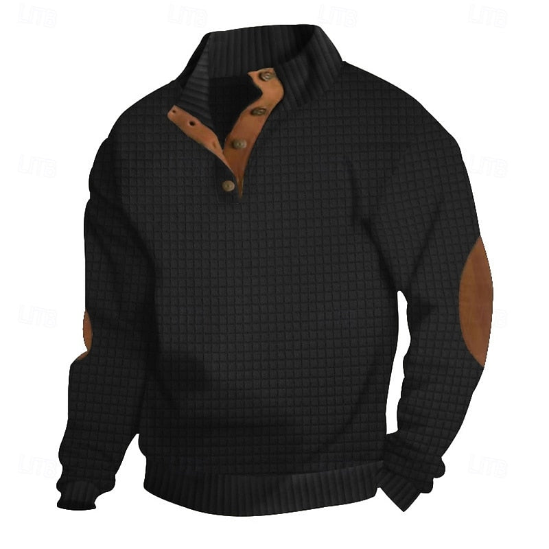 Clark | Textured Stand-Collar Pullover