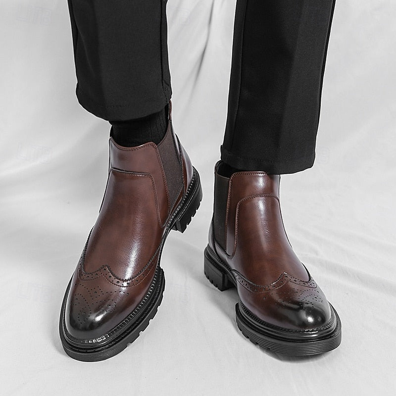 Barnaby | Refined Wingtip Chelsea Boots