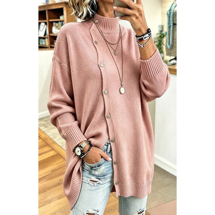 Willa | Buttoned Turtleneck Cardigan