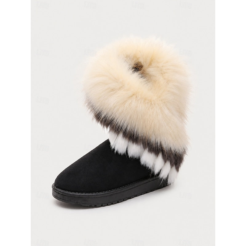 Astrid | Cozy Fur-Trim Winter Boots