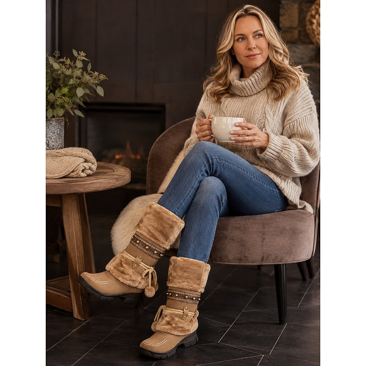 Freya | Boho Fur-Cuff Winter Boots