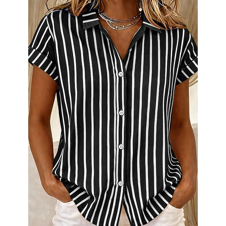 Bridget | Striped Collared Shirt