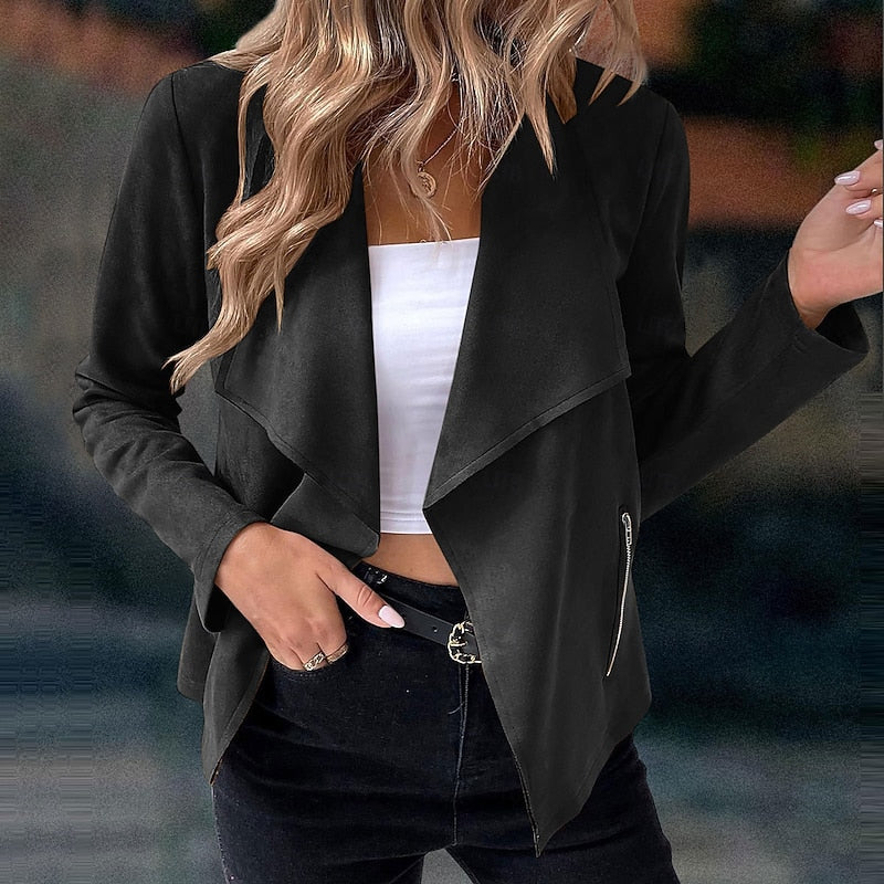 Sloane | Draped Open-Front Jacket