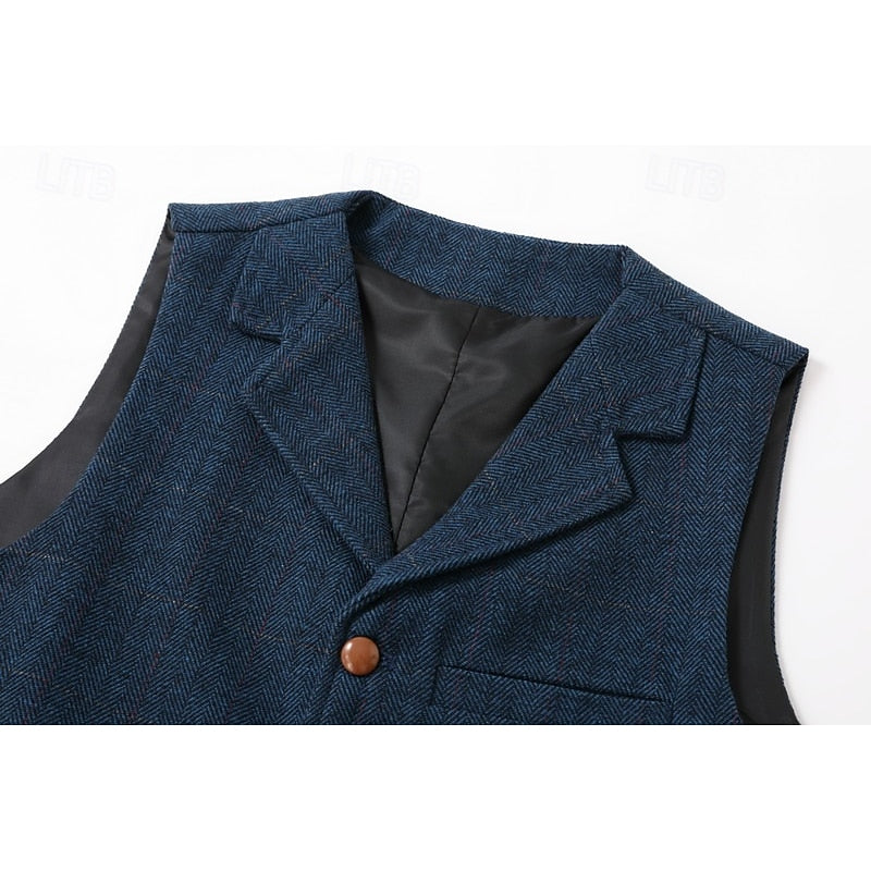 Sinclair | Herringbone Tailored Waistcoat