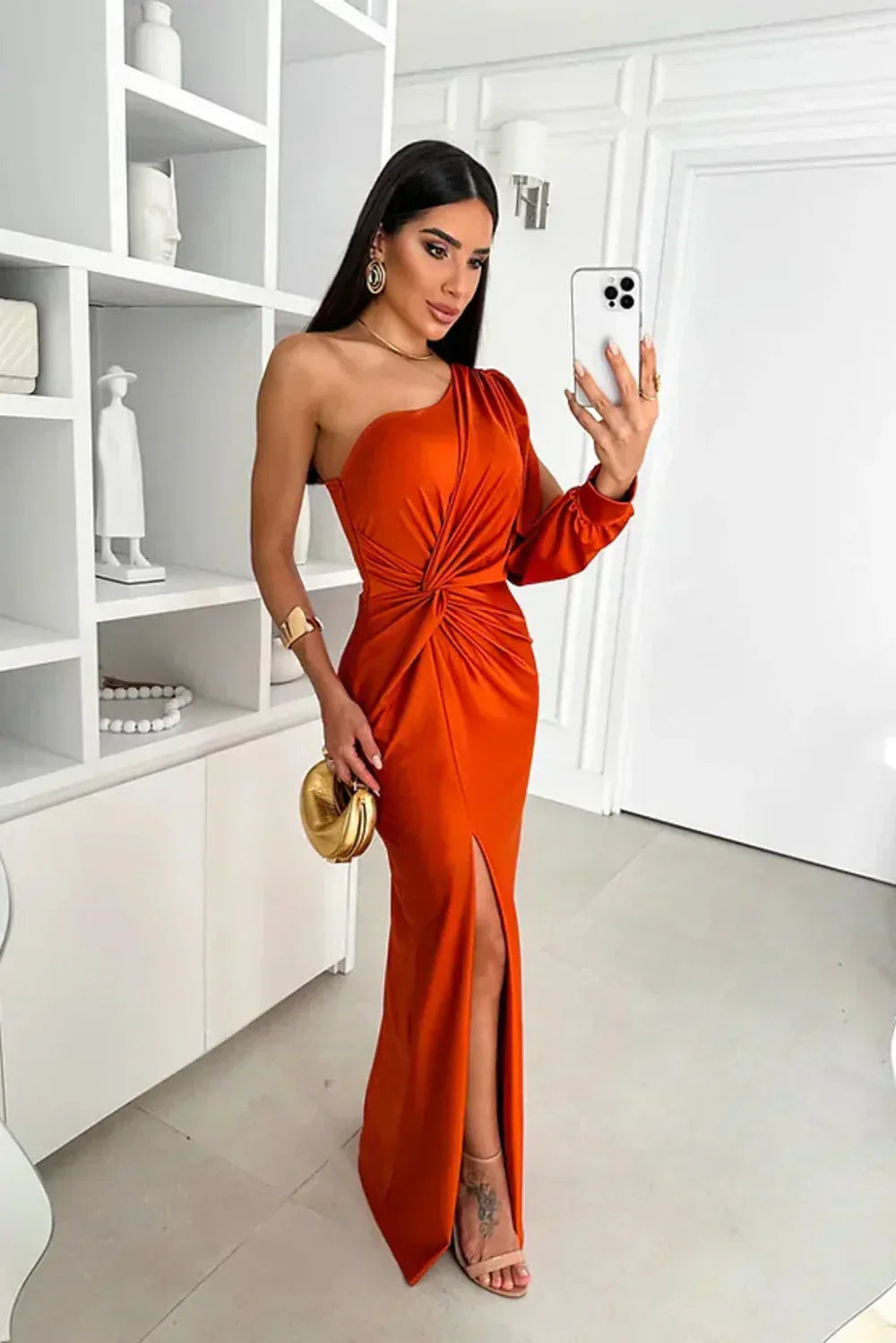 Samantha | Elegant One Shoulder Evening Dress