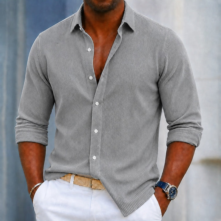 Sawyer | Ribbed Button-Up Shirt