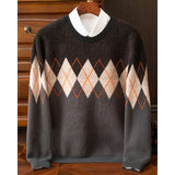 Hollis | Classic Argyle Crew Neck Sweater