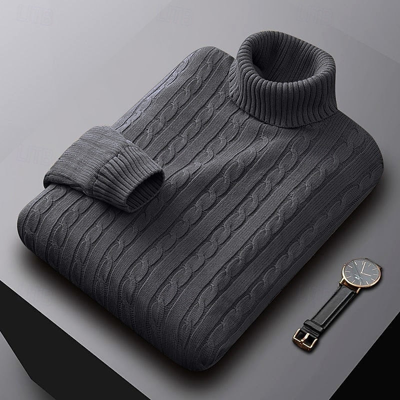 Callan | Cable-Knit Turtleneck Sweater