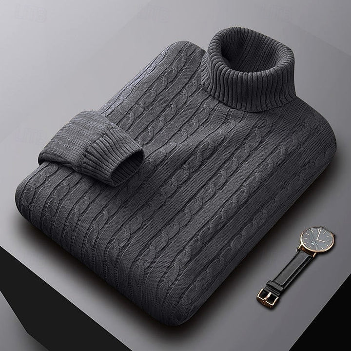 Callan | Cable-Knit Turtleneck Sweater