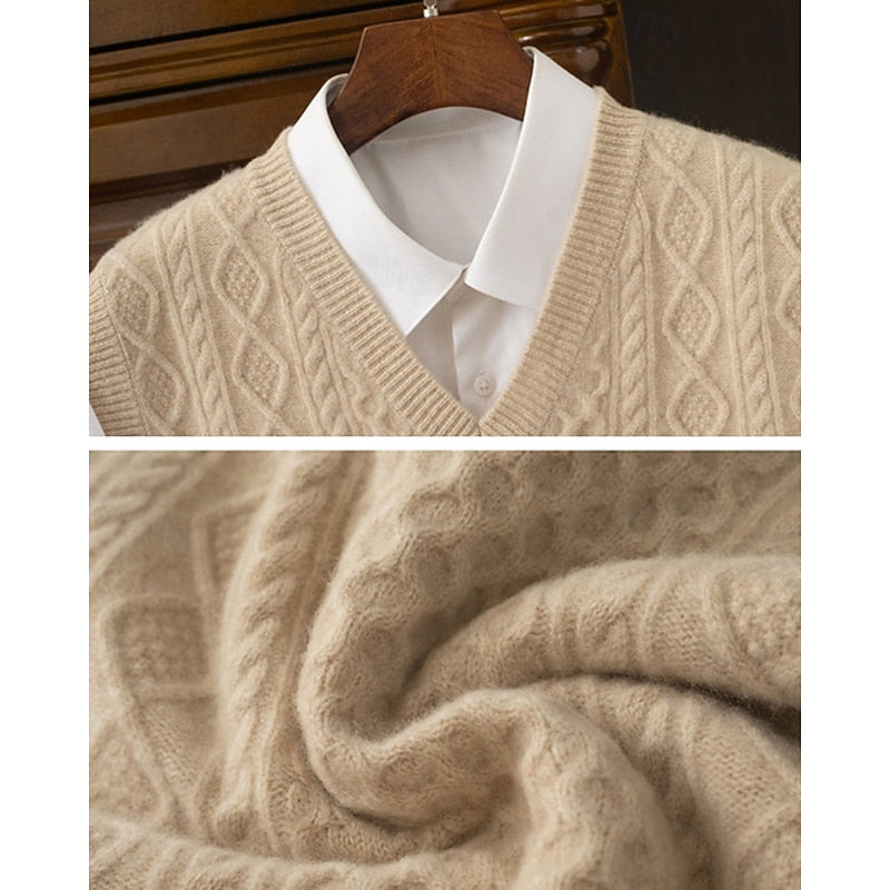 Frederick | Cable-Knit V-Neck Sweater Vest