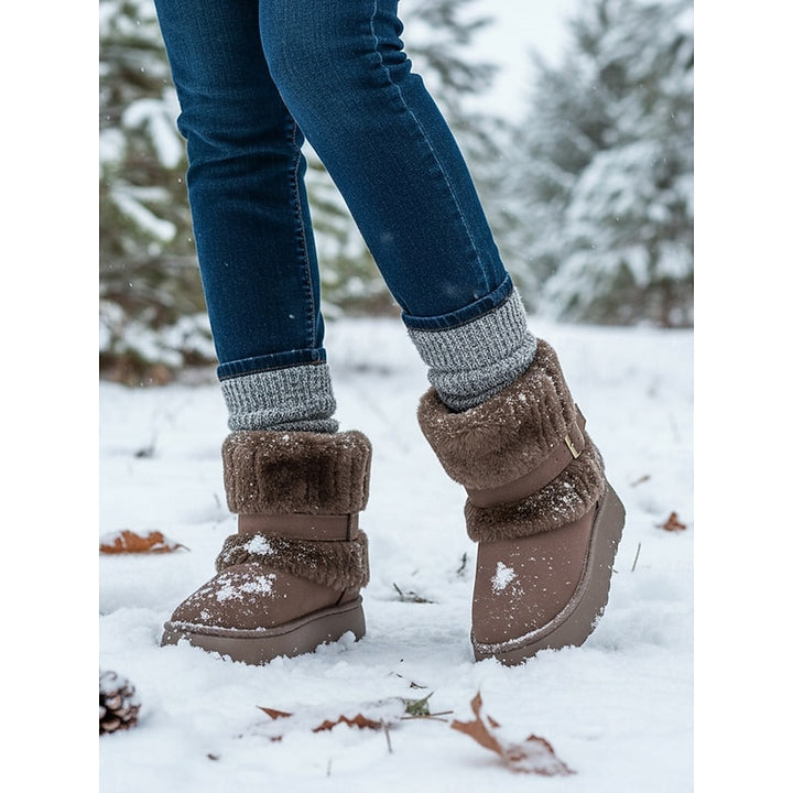 Yvette | Cozy Cuffed Snow Boots