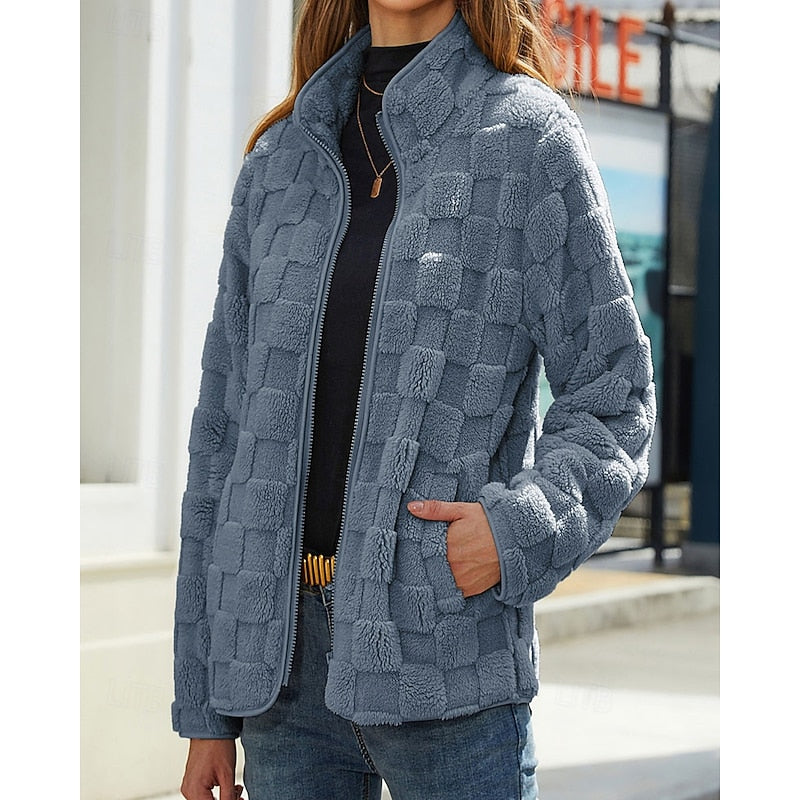 Farrah | Cozy Textured Zip-Up Jacket