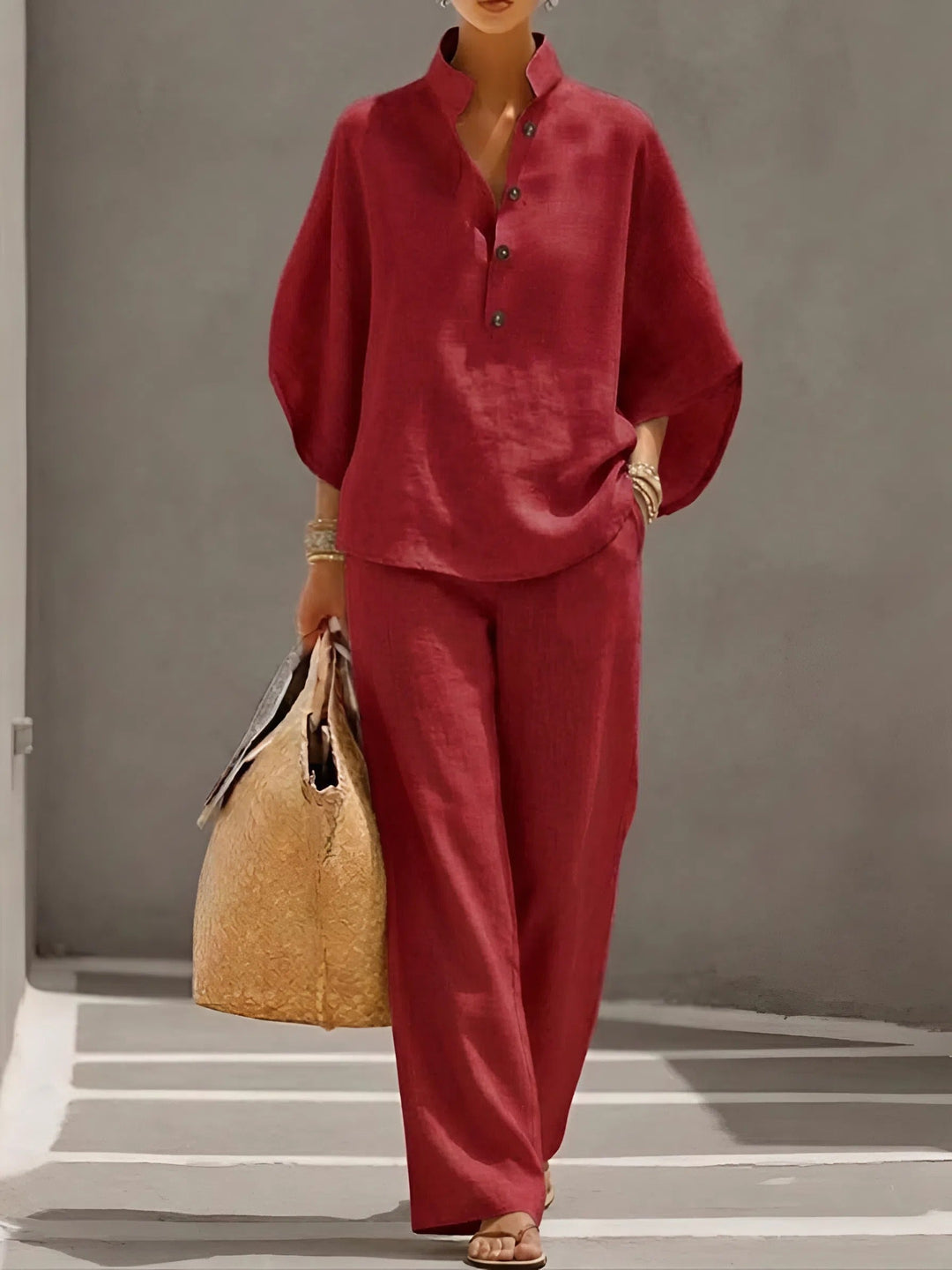 Colette | Relaxed Wide-Sleeve Two-Piece Set