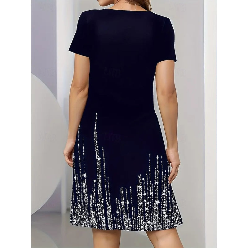 Katherine | Shimmer-Hem Midi Dress