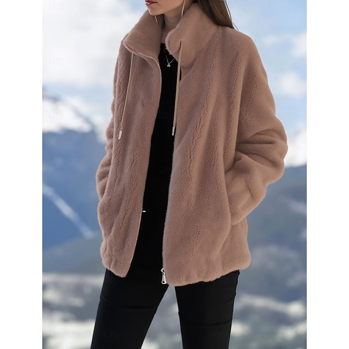 Caroline | Cozy Stand-Collar Zip Coat