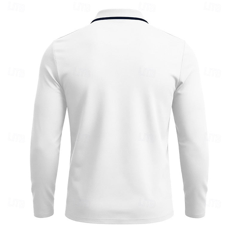 Maddox | Refined Quarter-Zip Long Sleeve Polo