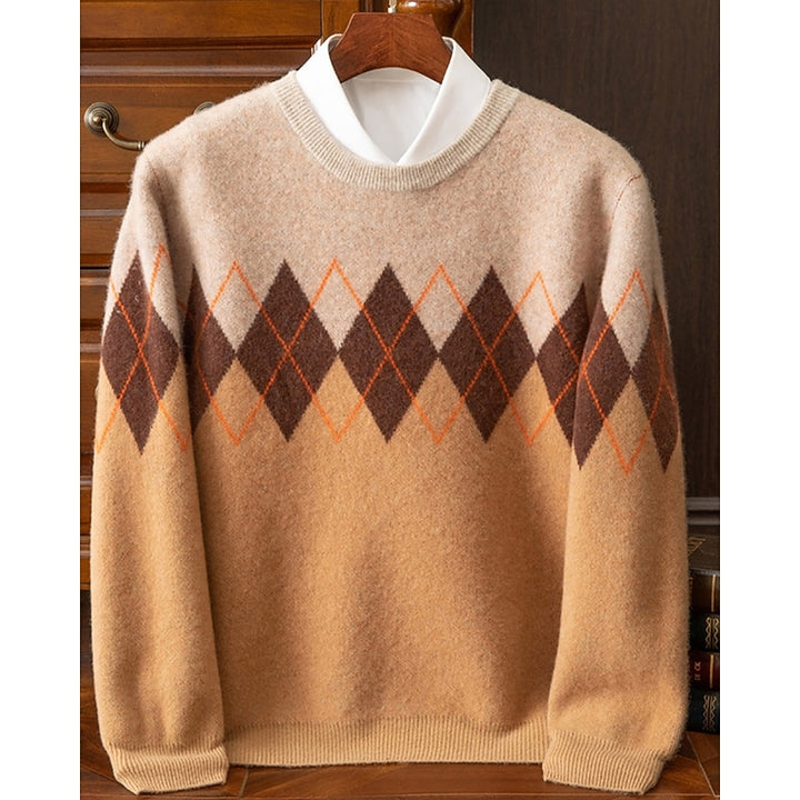 Hollis | Classic Argyle Crew Neck Sweater