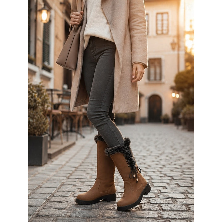Aurora | Fur-Trimmed Knee-High Winter Boots