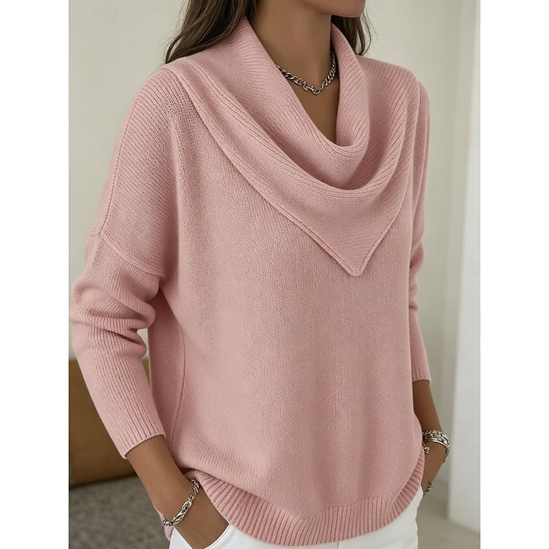 Bianca | Draped Cowl-Neck Sweater