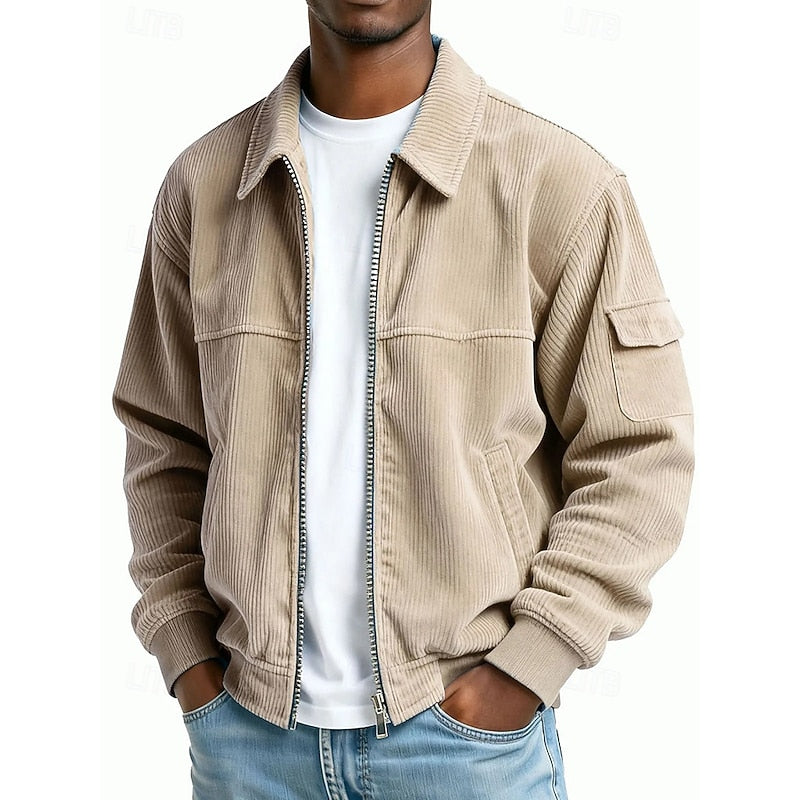 Wade | Ribbed Textured Zip Jacket