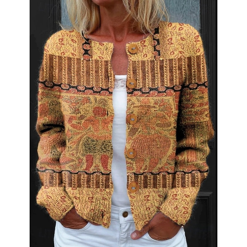 Felicia | Floral Button-Front Cardigan