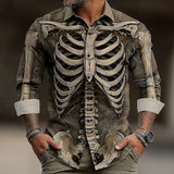 Rhett | Halloween Skeleton Button-Up Shirt