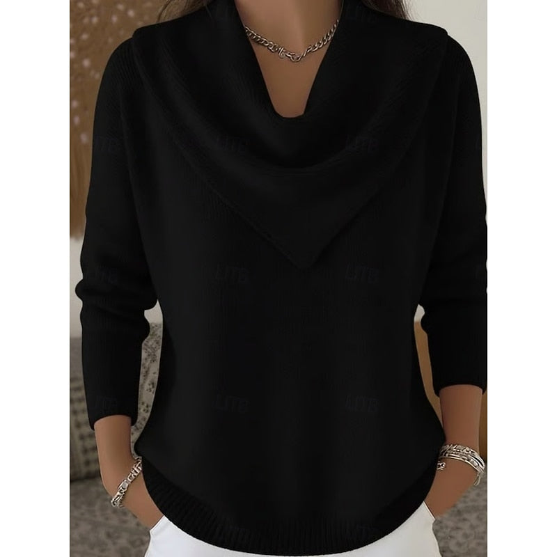 Bianca | Draped Cowl-Neck Sweater