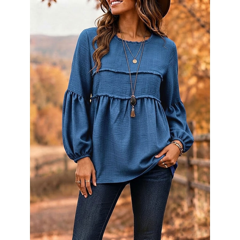 Deanna | Relaxed Peplum Blouse