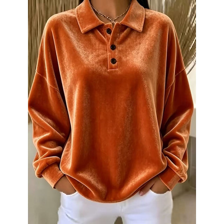 Cassidy | Relaxed Collared Pullover Top