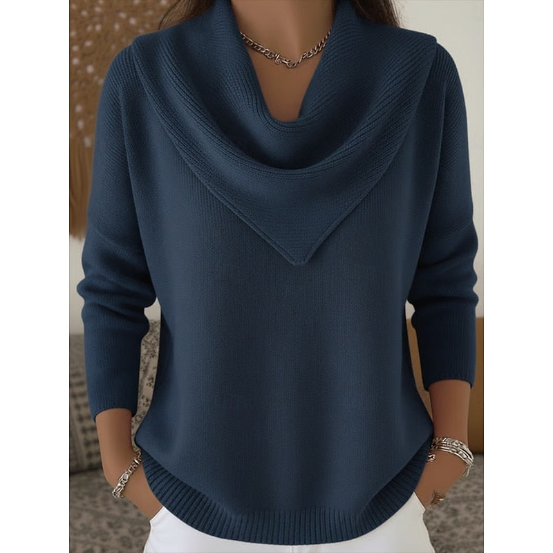 Bianca | Draped Cowl-Neck Sweater
