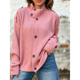 Sylvia | Buttoned Stand-Collar Cardigan