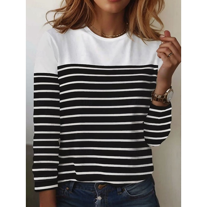 Cora | Striped Long-Sleeve Top
