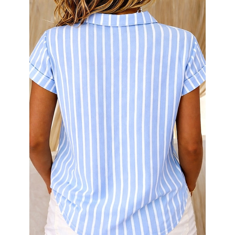Bridget | Striped Collared Shirt