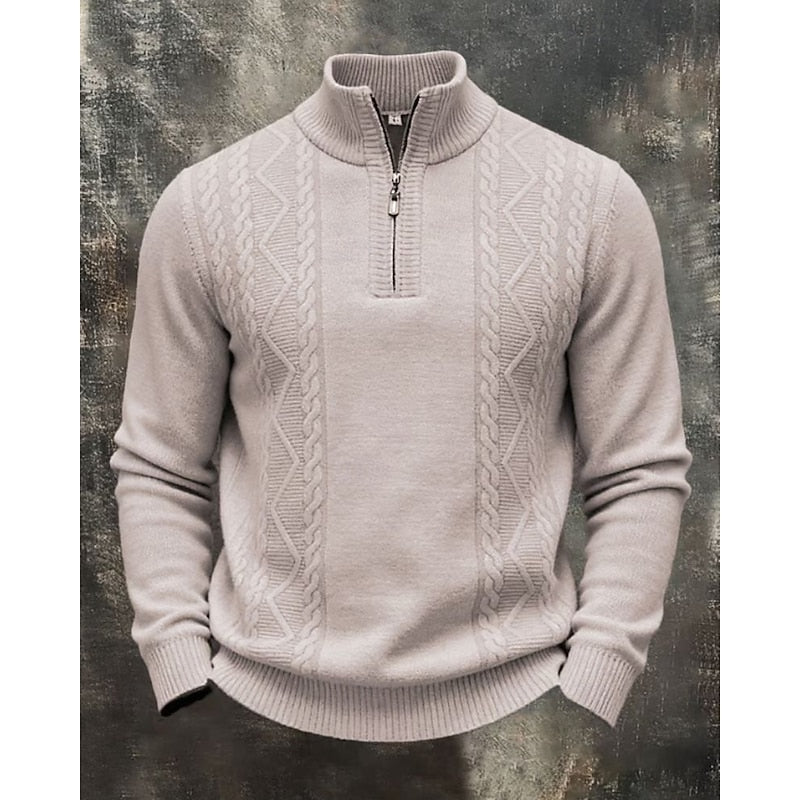 Callum | Textured Quarter-Zip Sweater