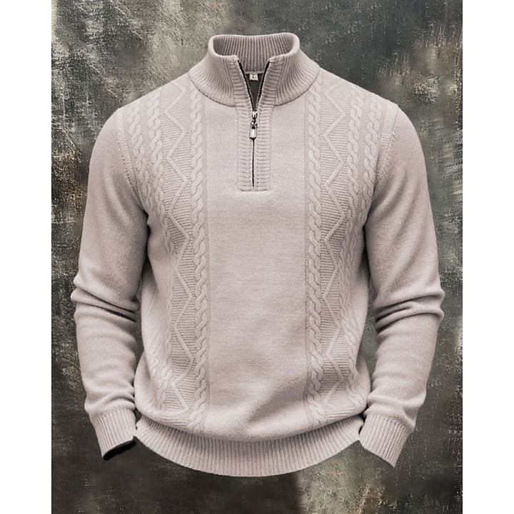 Callum | Textured Quarter-Zip Sweater