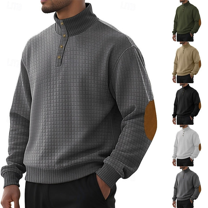 Clark | Textured Stand-Collar Pullover