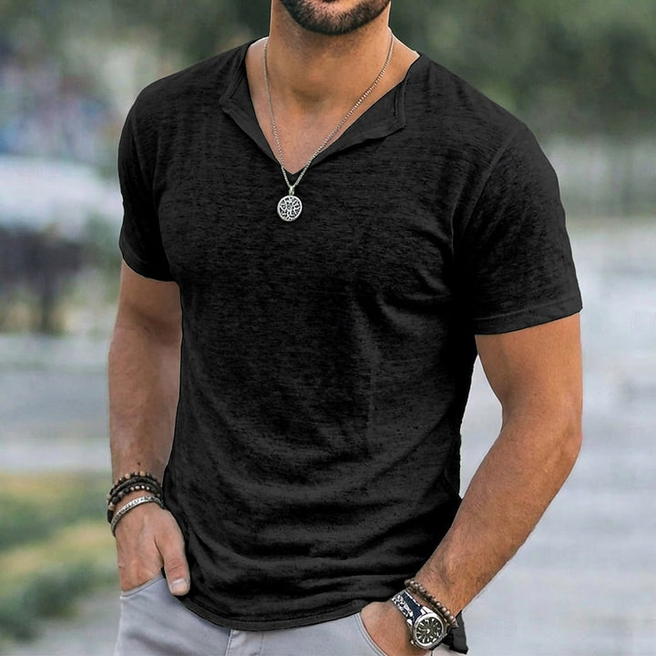 Xavier | Relaxed V-Neck Short-Sleeve T-Shirt