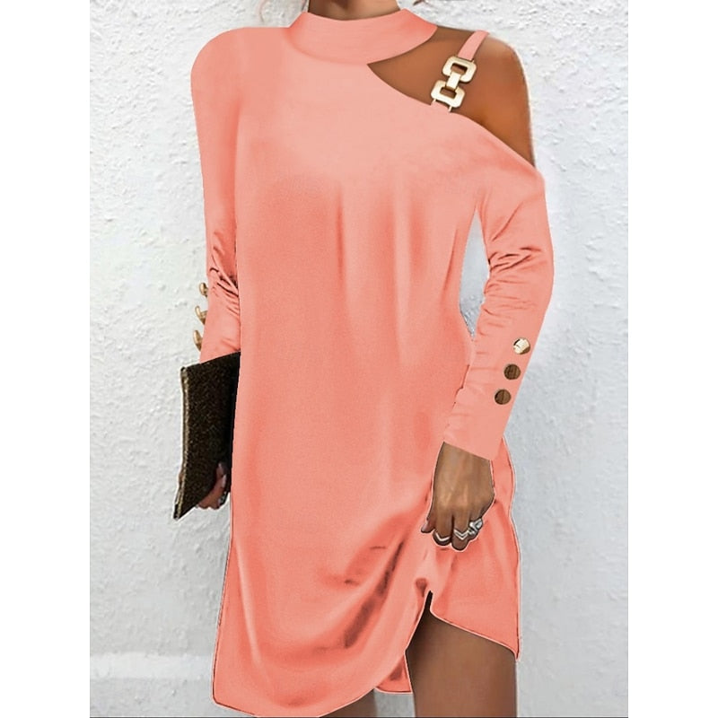 Sadie | Elegant Cut-Out Shoulder Dress