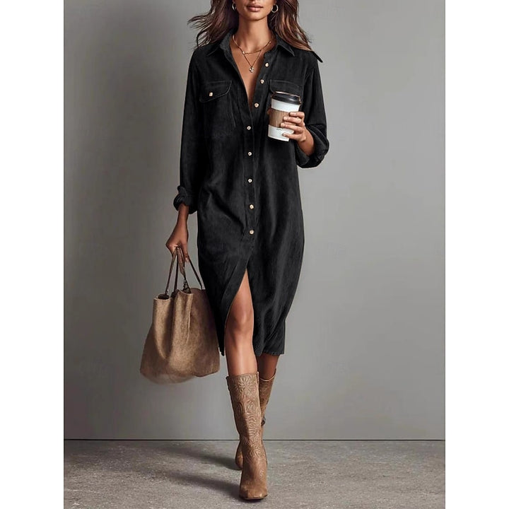 Louisa | Relaxed Button-Front Shirt Dress