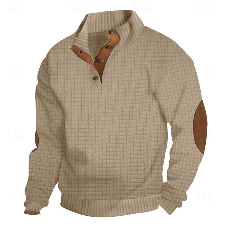 Clark | Textured Stand-Collar Pullover